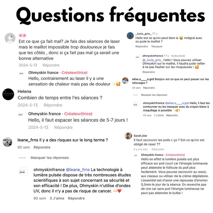 OhMySkin Épilateur à lumière pulsée